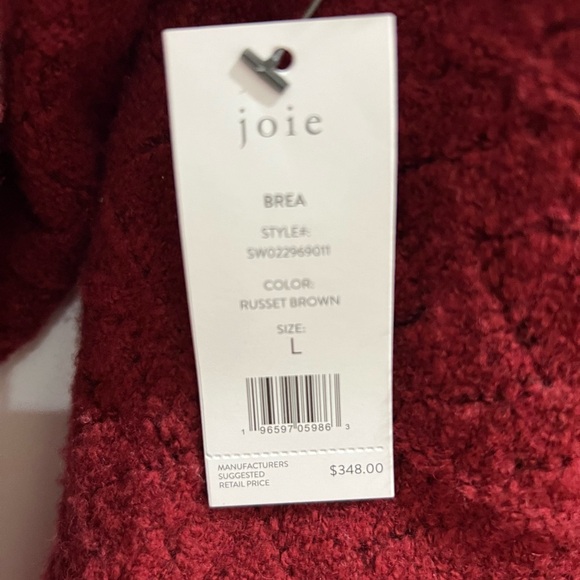 Joie Brea Cardigan in Russet Brown (looks maroon to me) Size L (NWT) - Picture 12 of 12